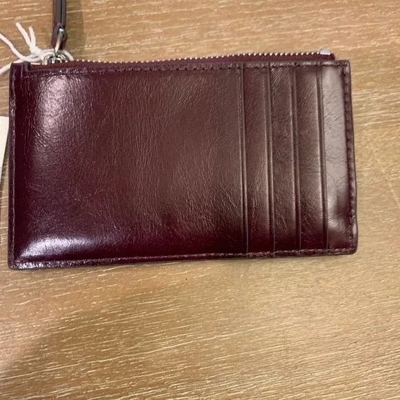 Tory Burch Dark Carmine Card Holder - Picture 3 of 7